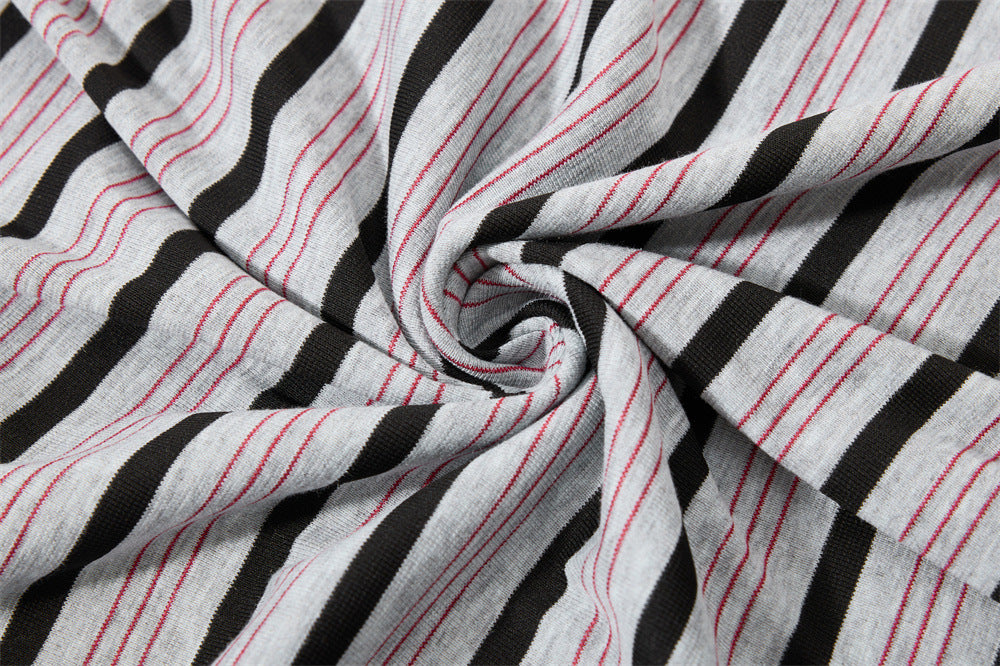 Striped Graphic T-Shirt – Mafaero Worldwide Oversized Crew Neck Tee