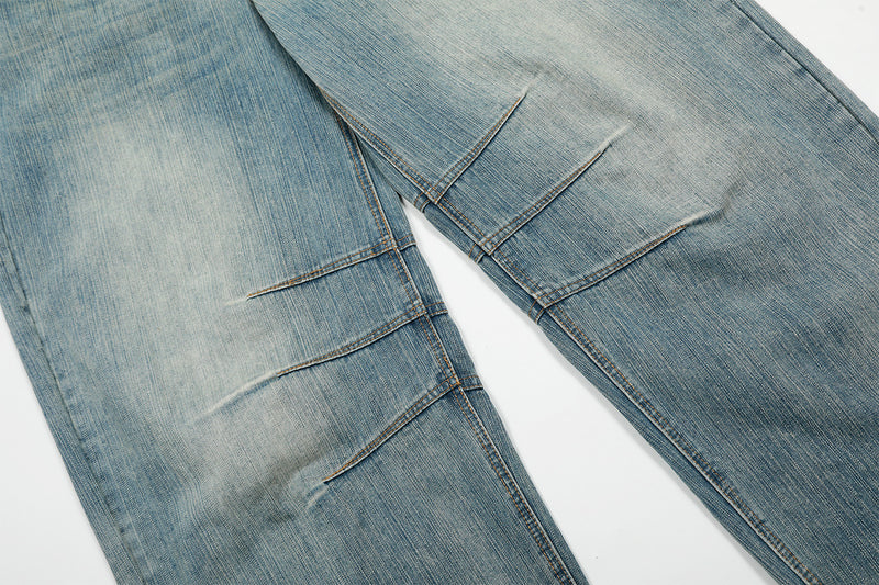 Hellblaue Baggy-Jeans für Herren – Wide-Leg-Denim mit Vintage-Waschung