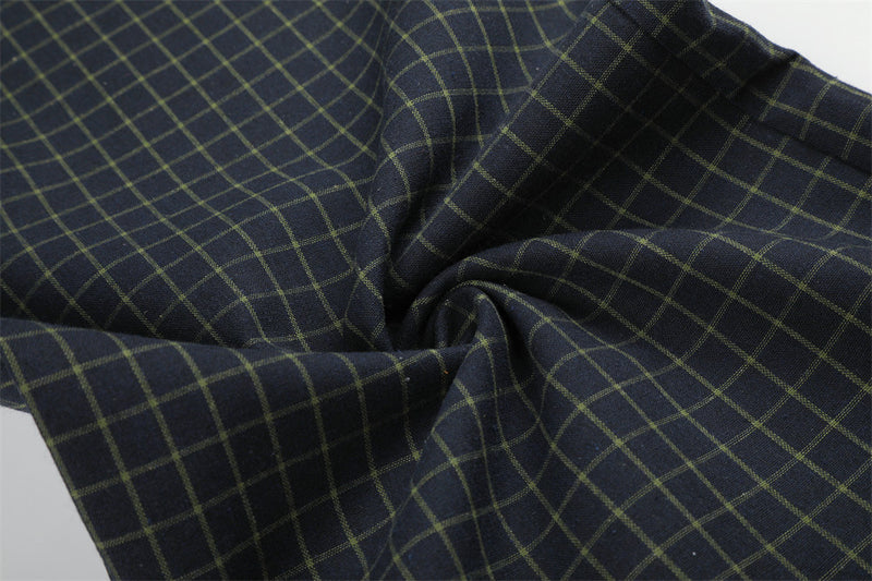 Plaid Wide-Leg Pants – Contrast Elastic Waistband, Relaxed Fit