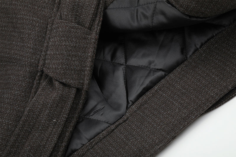 Fur Collar Padded Jacket – Retro American Lazy-Style Quilted Bomber