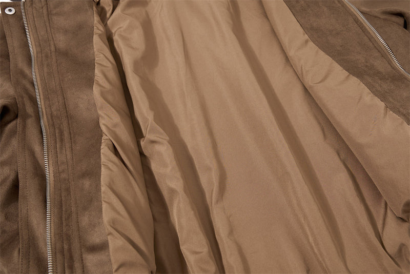 Blouson bomber rétro oversize – Homme, veste courte en similicuir à col revers workwear