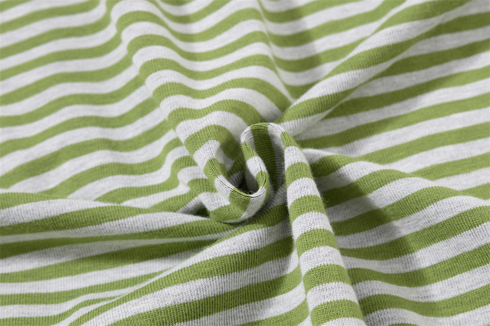 T-shirt homme à manches longues rayé avec poche – Coupe décontractée à col rond