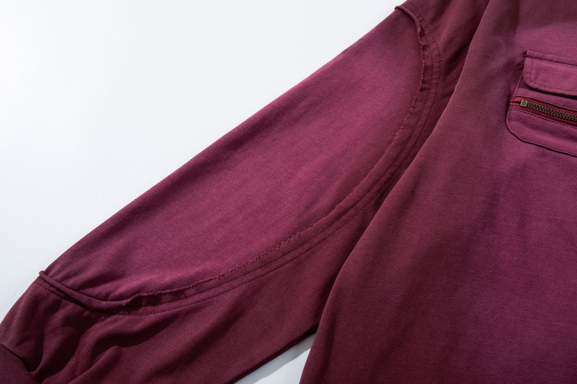 Sweat-shirt oversize à manches longues et poches cargo – Style américain vintage délavé