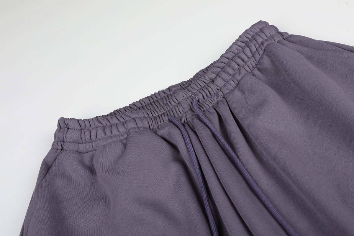 Wide-Leg Sweatpants with Rhinestone Rose Print & Drawstring Waist