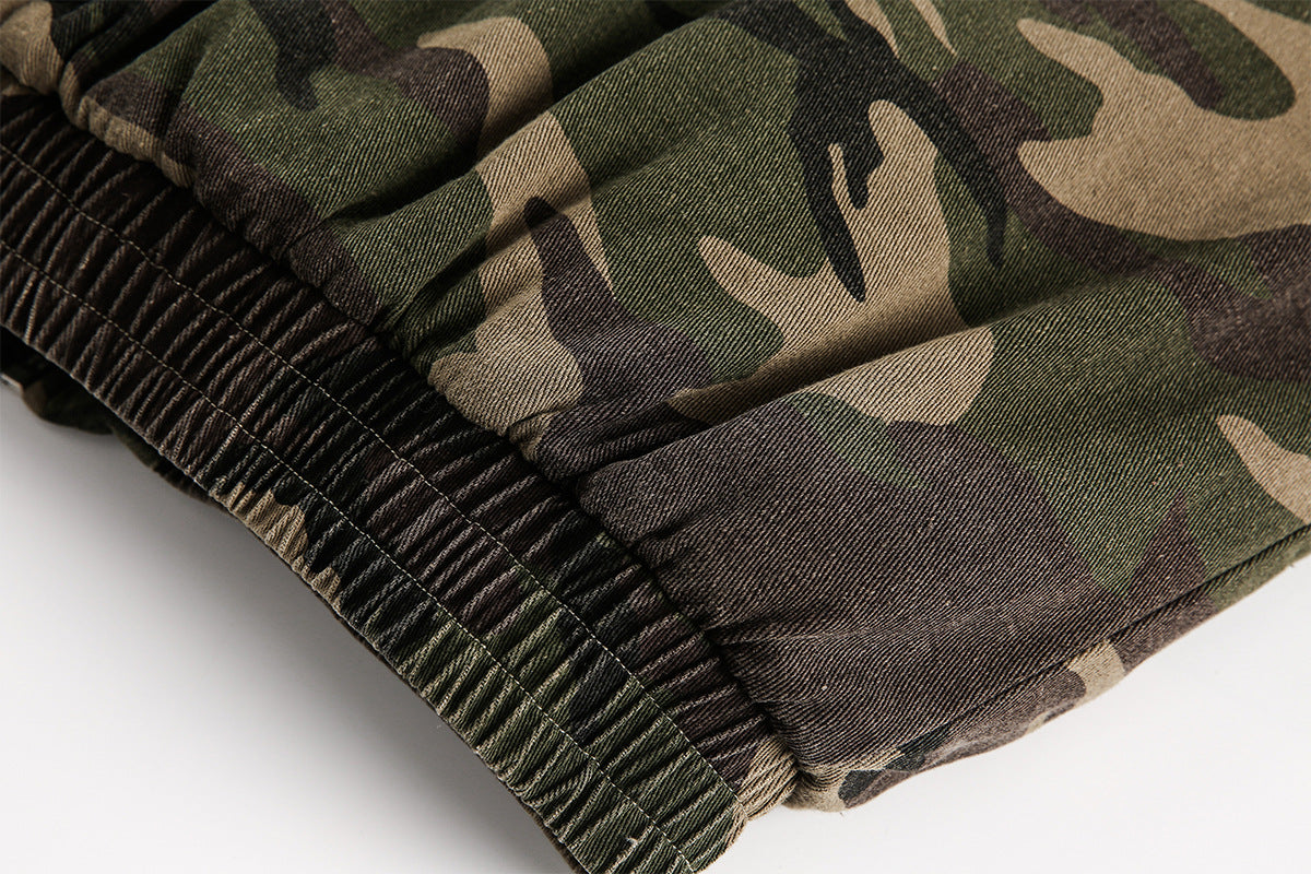 Blouson bomber homme camouflage doublé en fausse fourrure avec capuche