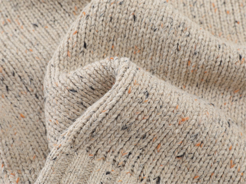 Cardigan en maille à col montant – Pull homme coupe décontractée avec fermeture à boucles en cuir