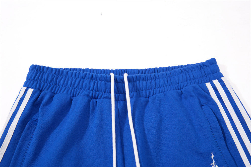 Wide-Leg Track Pants with Skeleton Rider Print and Side Stripe Detail