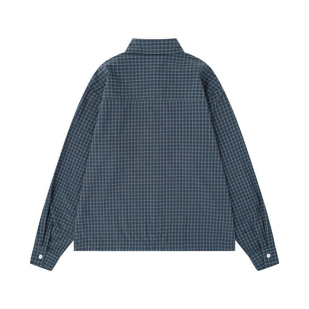 Plaid Long Sleeve Shirt – Graphic Print Oversized Fit