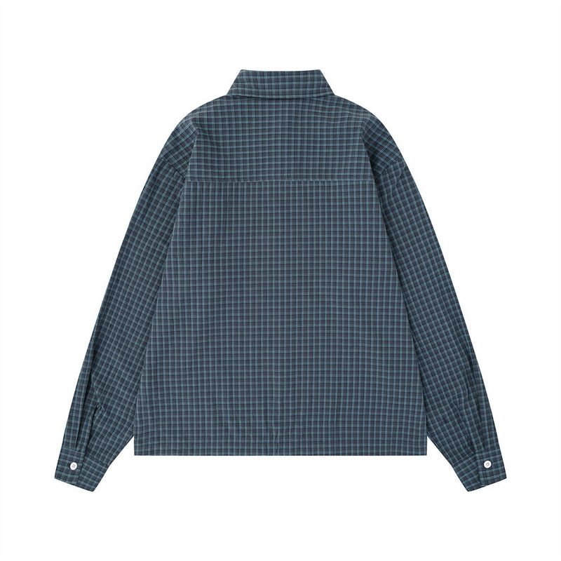 Plaid Long Sleeve Shirt – Graphic Print Oversized Fit