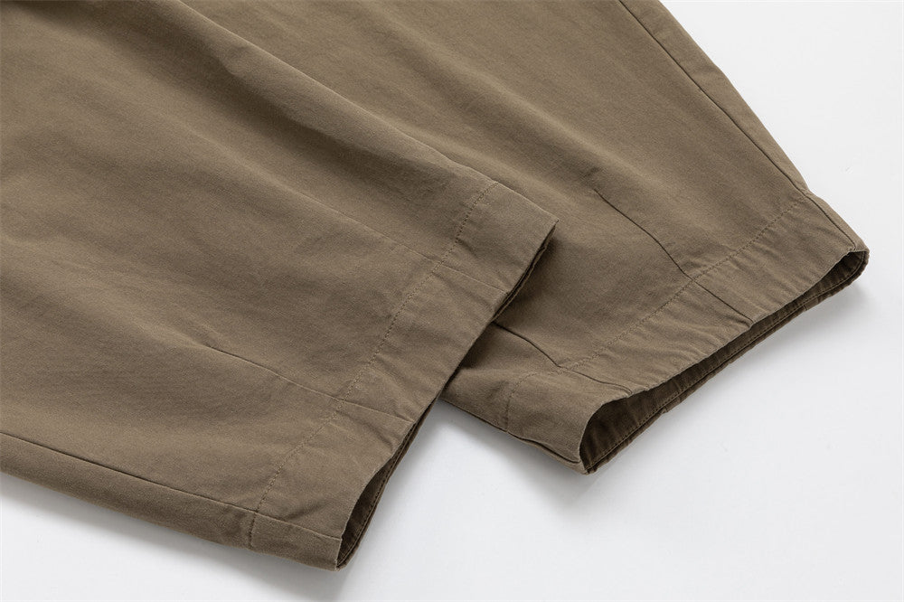Men's Baggy Wide-Leg Pants – Relaxed Fit Drawstring Waist Street Style