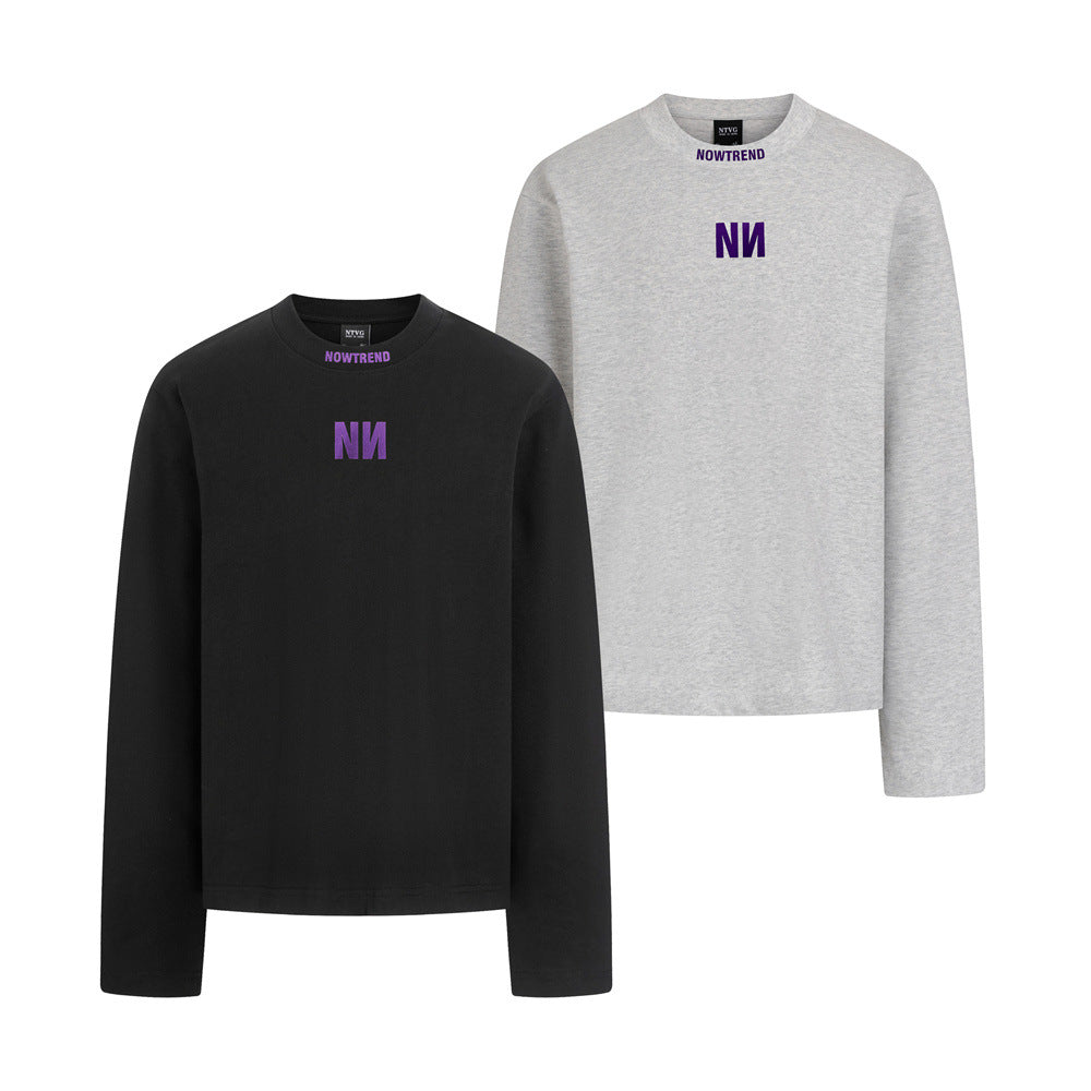 Long Sleeve Designer Shirt – NOWTREND NN Logo Relaxed Fit Tee
