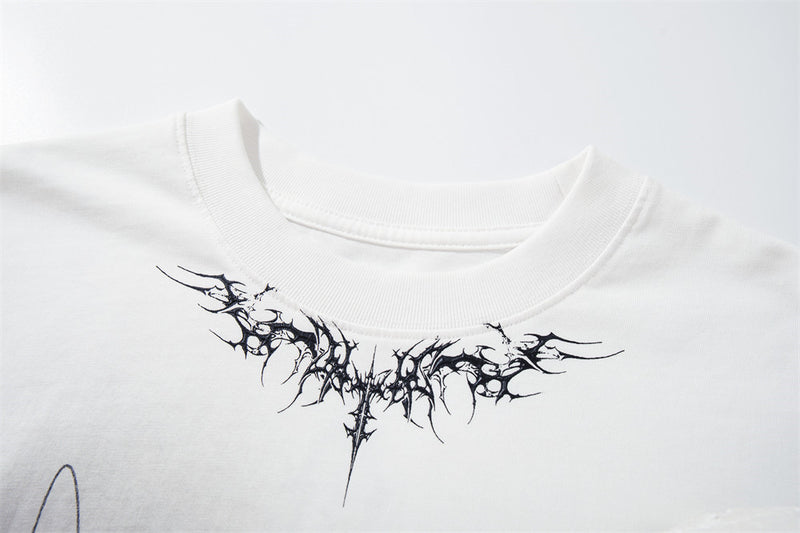 Men's Long Sleeve Shirt – Dark Skeleton Rider Graffiti Graphic Tee