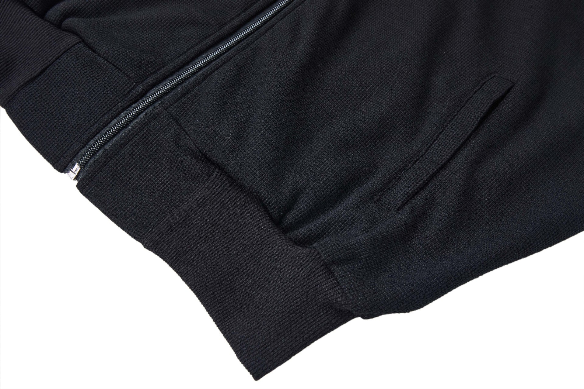 Sweat à capuche zippé boxy – Veste à capuche intégralement zippée en maille gaufrée