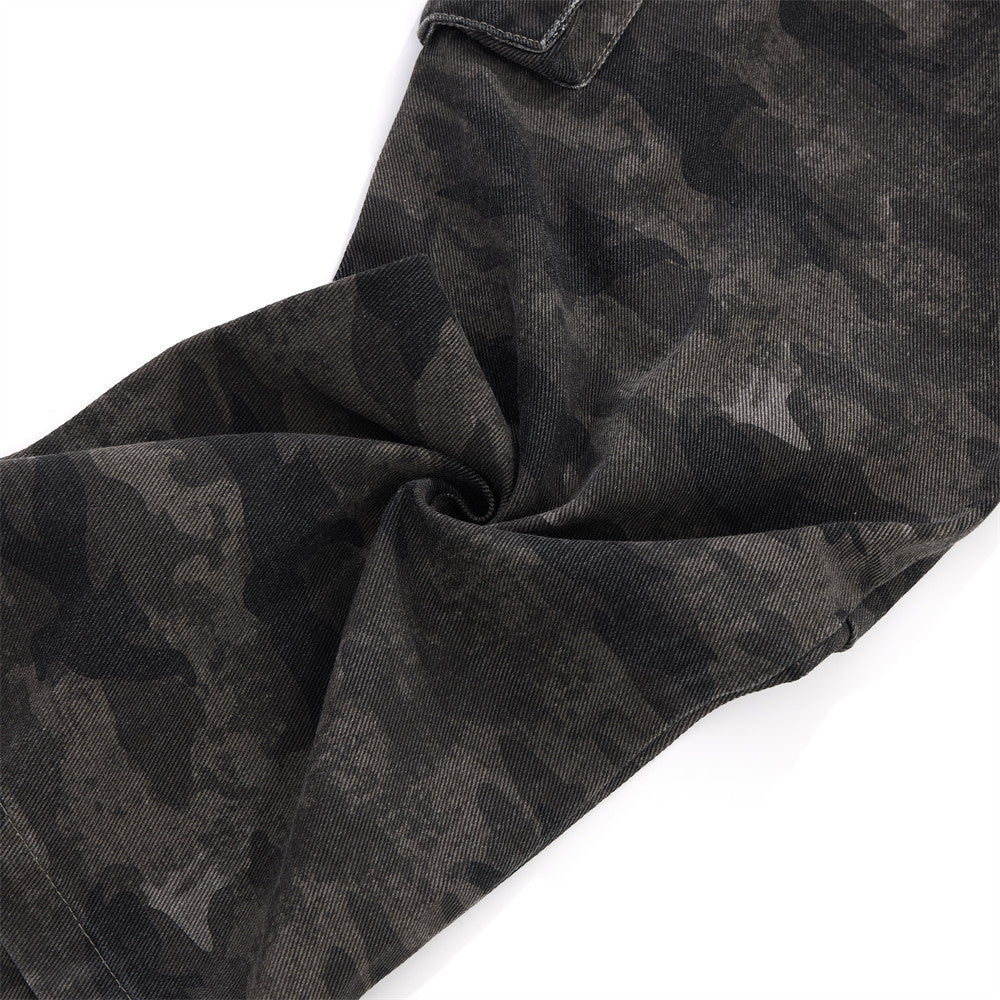 Cargohose für Herren – Loose Fit, weites Bein, Camouflage und Denim mit mehreren Taschen