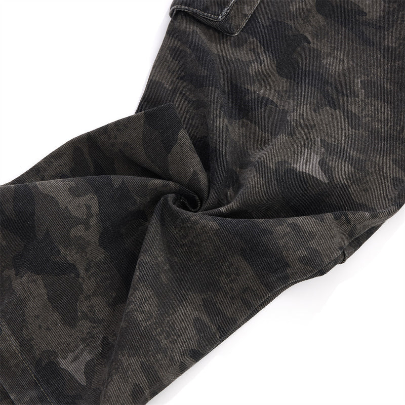 Cargohose für Herren – Loose Fit, weites Bein, Camouflage und Denim mit mehreren Taschen