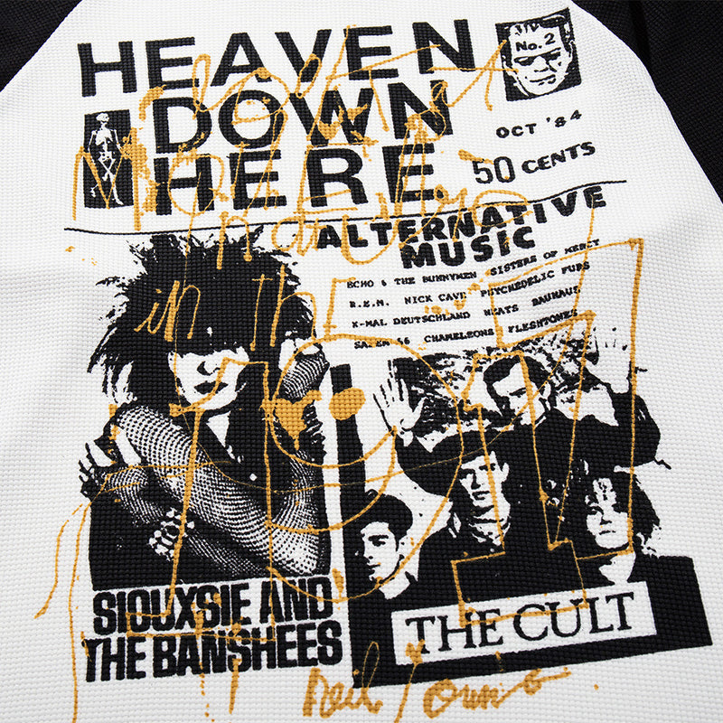 Men's Graphic Tee Shirt Long Sleeve Raglan – Alternative Music Print