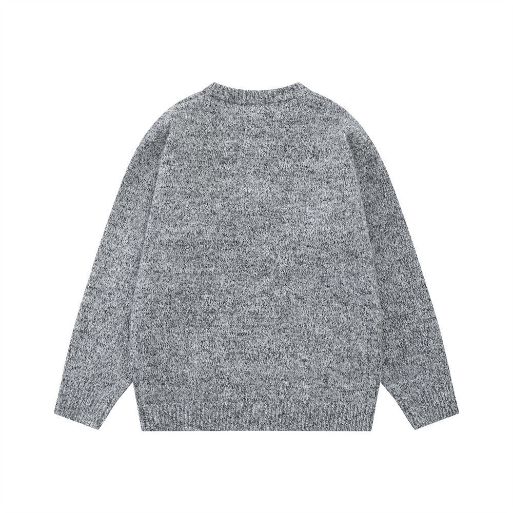 Pull homme demi-zip – Maille chinée et coupe décontractée