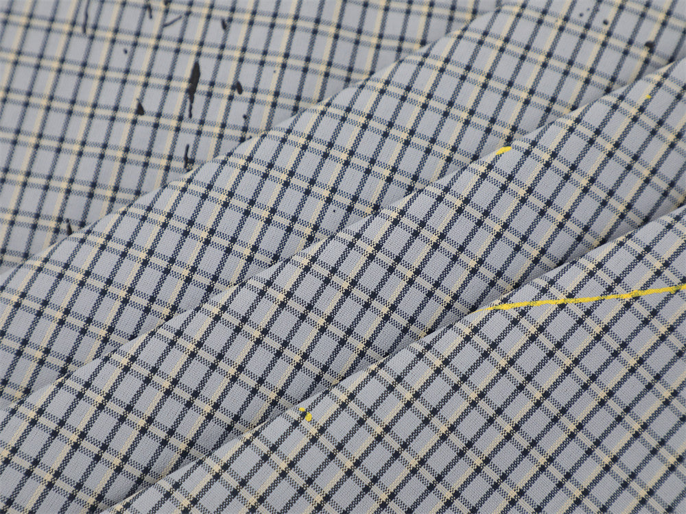 Paint Splash Embroidery Plaid Short Sleeve Shirt – Oversized Fit
