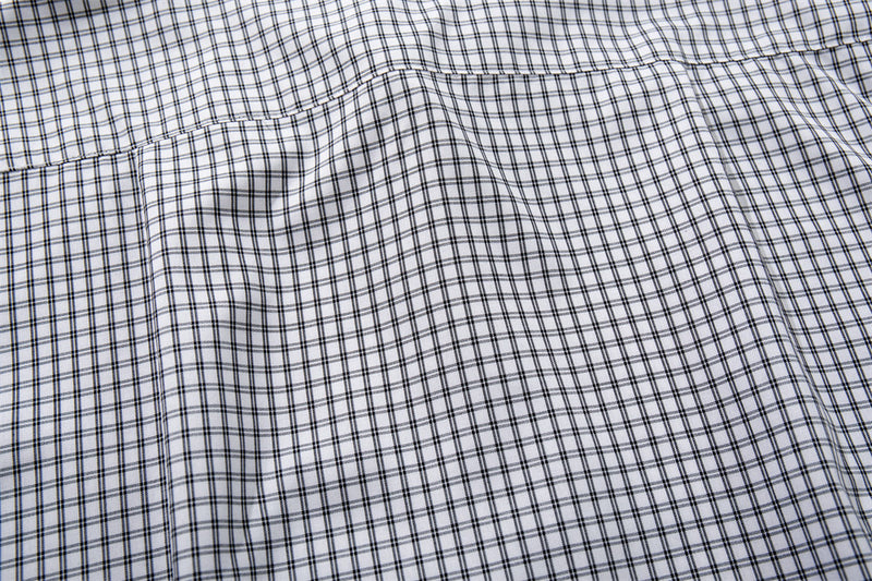 Men's Plaid Short Sleeve Shirt with Drawstring Hem | Oversized Workwear Style