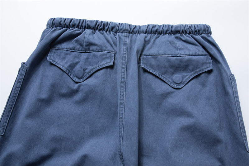 Cargo-Hose mit weitem Bein – Utility-Hose für Herren mit Kordelzug und doppelten Fronttaschen