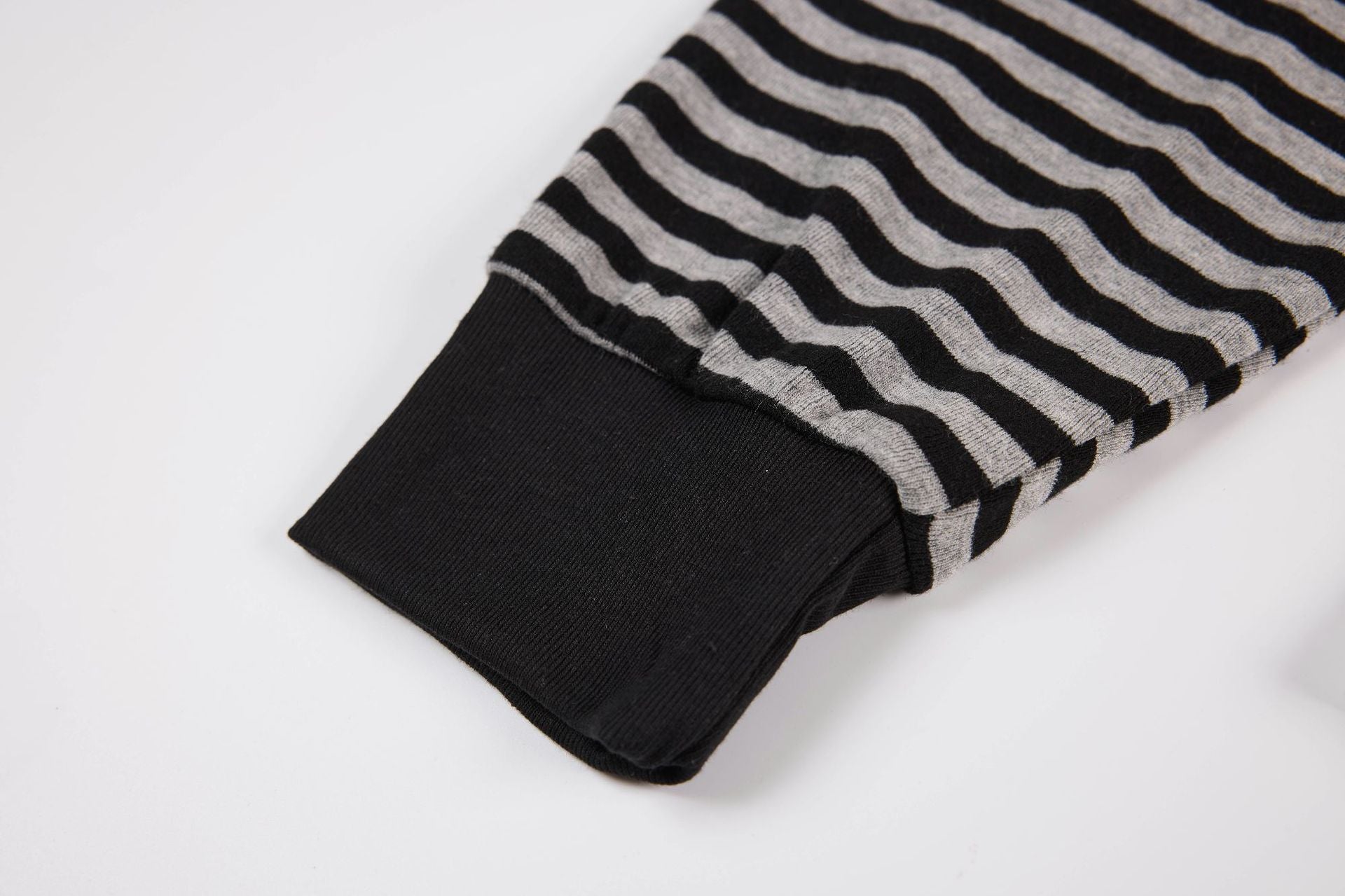 Faux Two-Piece Long Sleeve T-Shirt with Star Graphic & Striped Sleeves