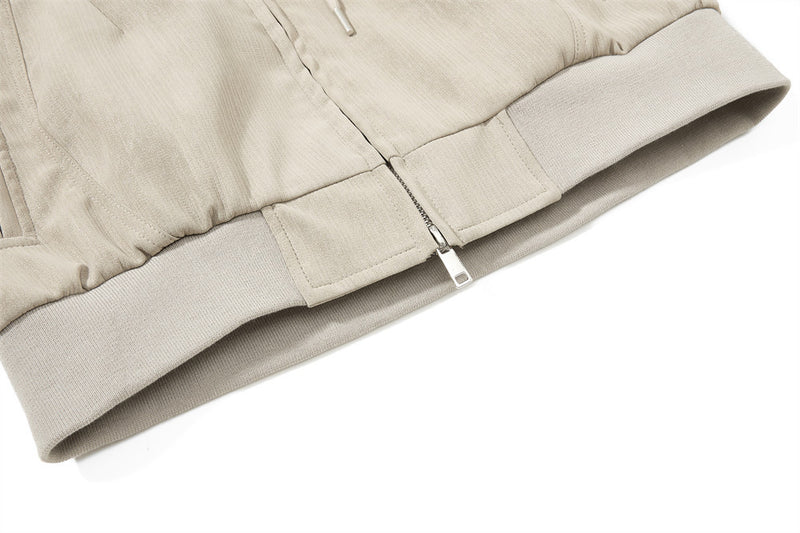 Blouson bomber à capuche – Coupe oversize zippée et tissu texturé