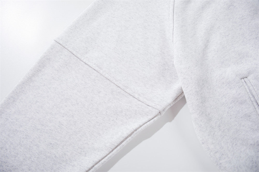 Men's Metal Clasp Hoodie & Wide-Leg Sweatpants Tracksuit Set