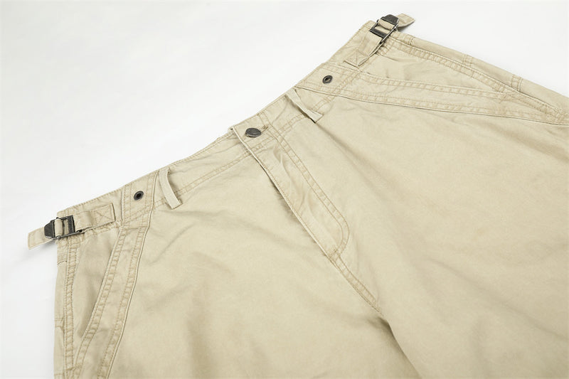 Wide-Leg Cargo Pants – Multi-Pocket Straight-Fit Workwear Trousers