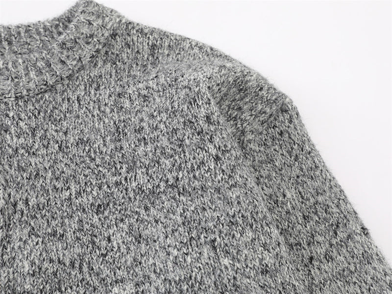 Pull homme demi-zip – Maille chinée et coupe décontractée