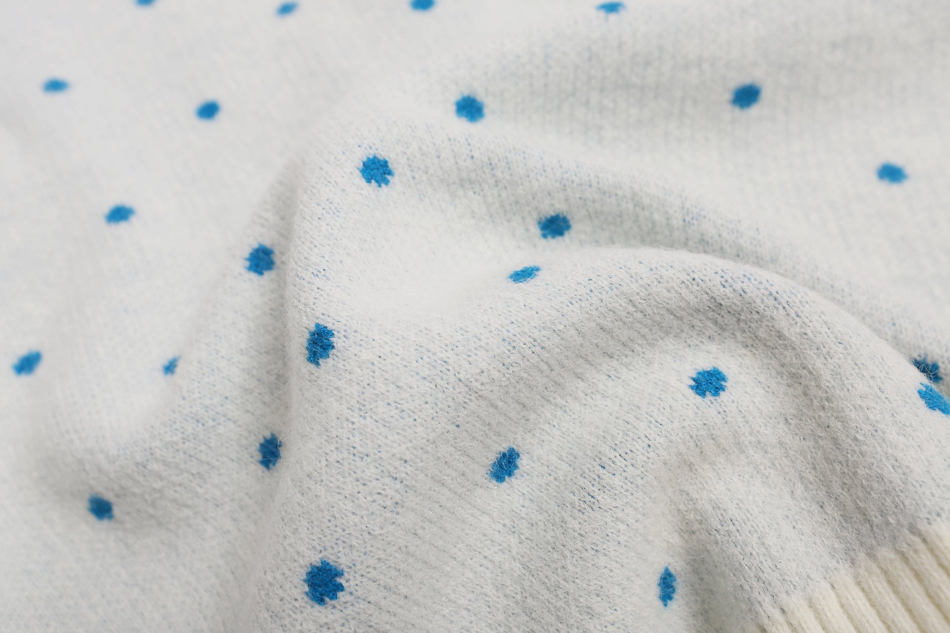 Polka Dot Knit Cardigan Sweater – Cropped Button-Up Vintage Style