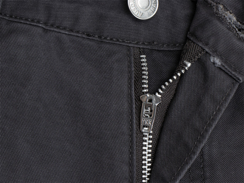 Wide-Leg Cargo Pants with Studded Multi-Pocket Detail in Dark Grey