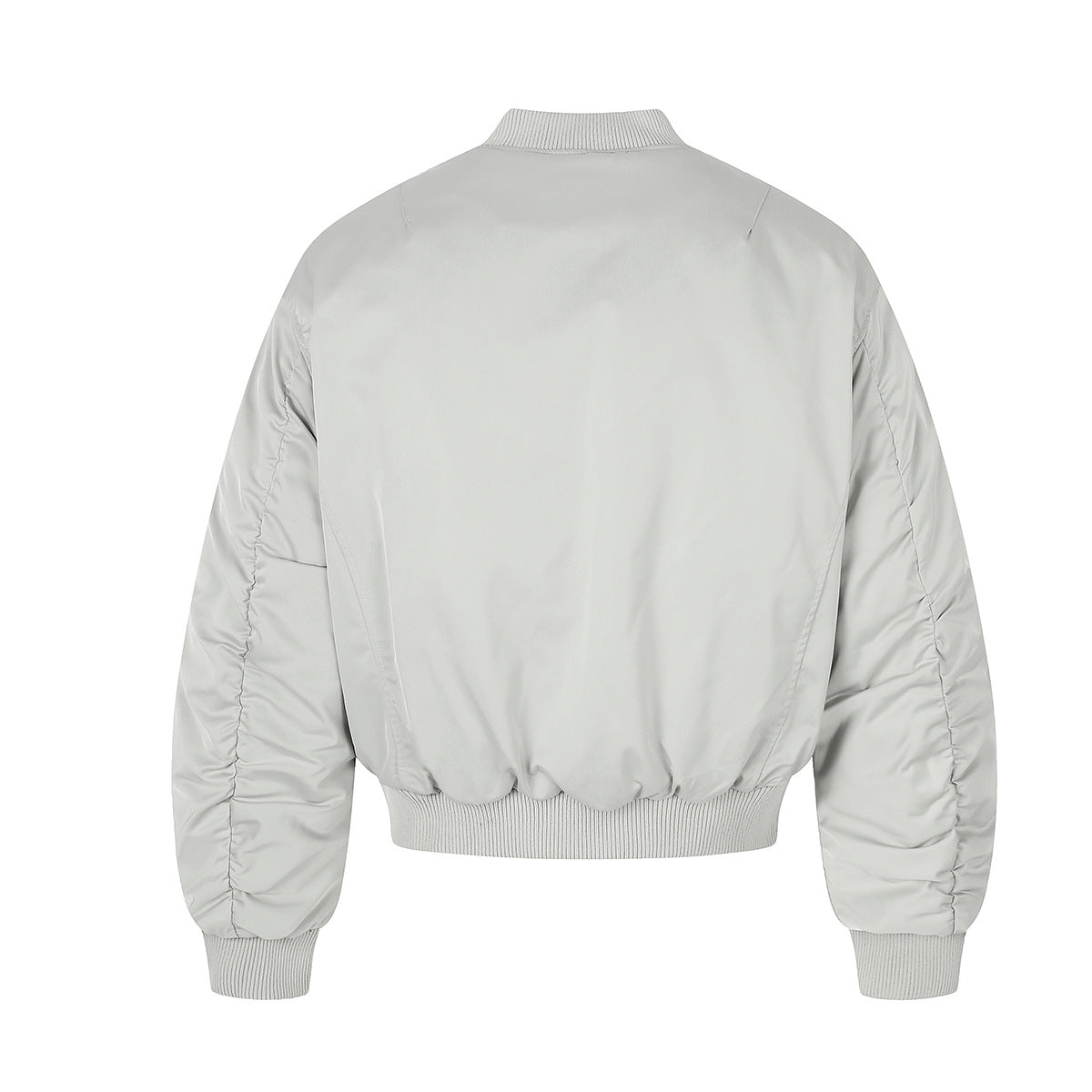 Padded Bomber Jacket with Chest Buckle Strap – Men's Oversized Flight Jacket