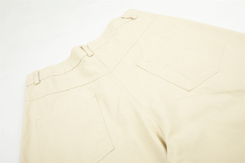 Star Embroidered Wide-Leg Cargo Shorts – Y2K High Street Streetwear