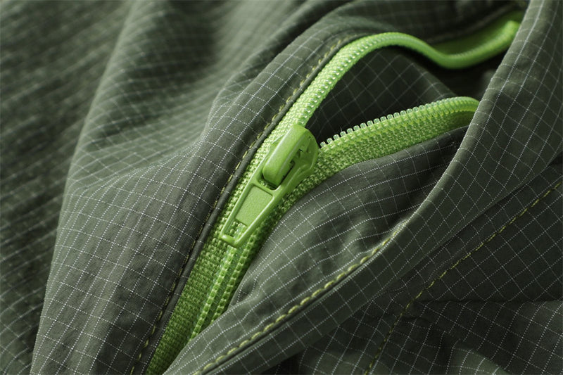 Men's Outdoor Nylon Track Pants with Belt — Contrast Stitch Wide-Leg Casual