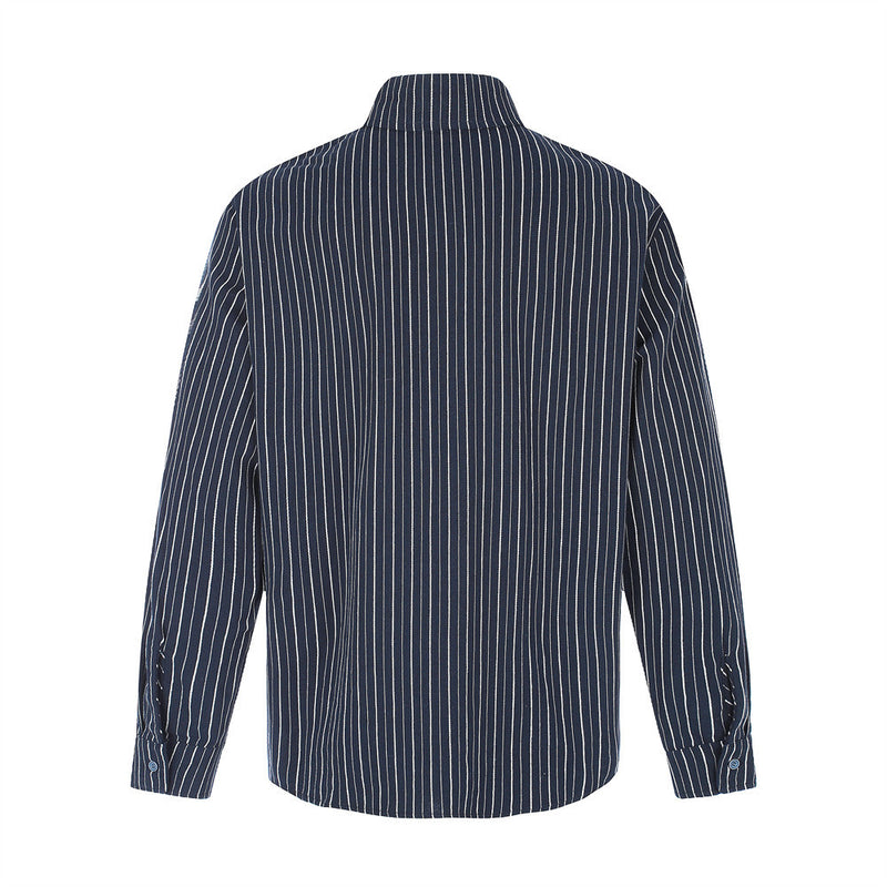 Striped Long Sleeve Shirt – Men's Oversized Relaxed Fit Button-Up