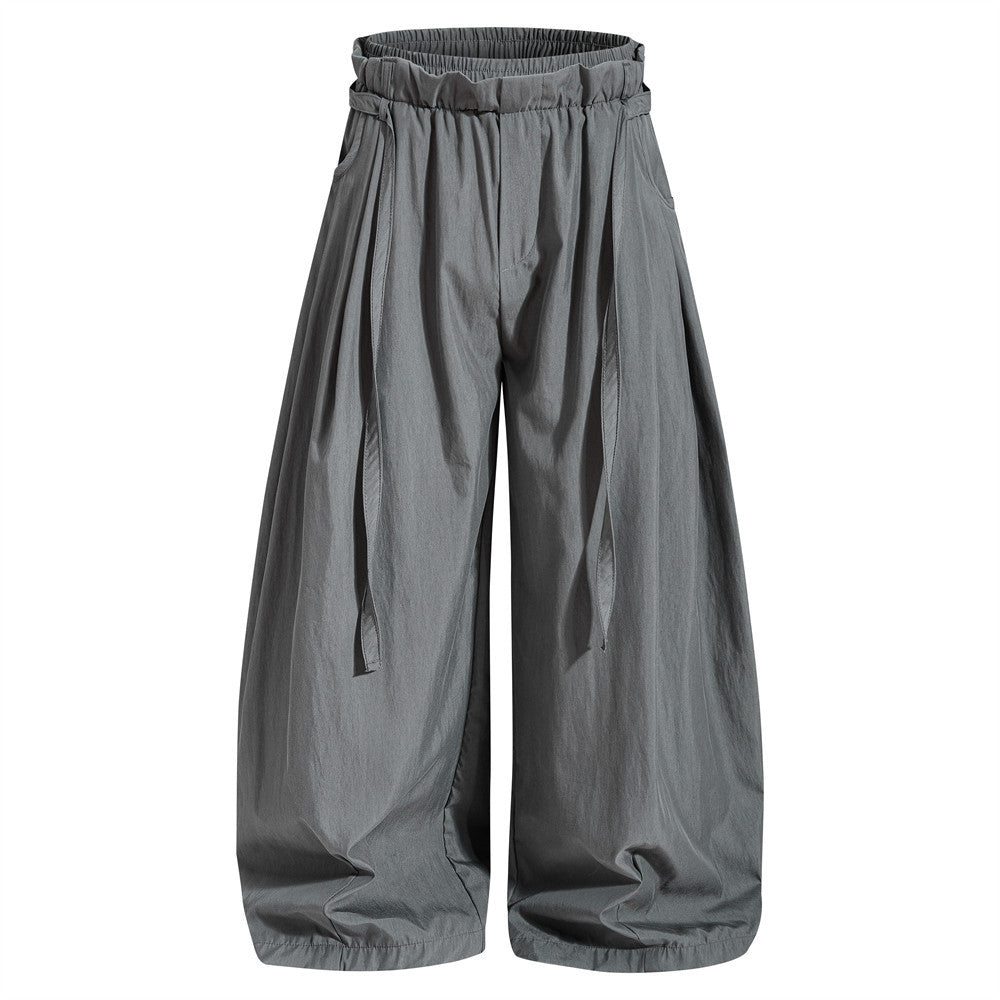 Hose mit weitem Bein und Bundfalten – Herrenhose mit elastischem Bund und Ballon-Schnitt