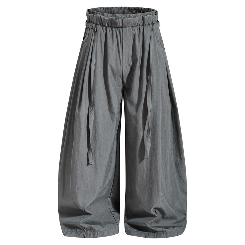 Hose mit weitem Bein und Bundfalten – Herrenhose mit elastischem Bund und Ballon-Schnitt