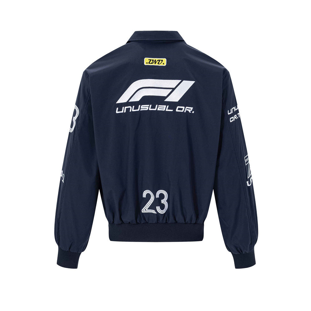 Zip Up Jacket Men – F1 Racing Graphic Oversized Bomber Jacket