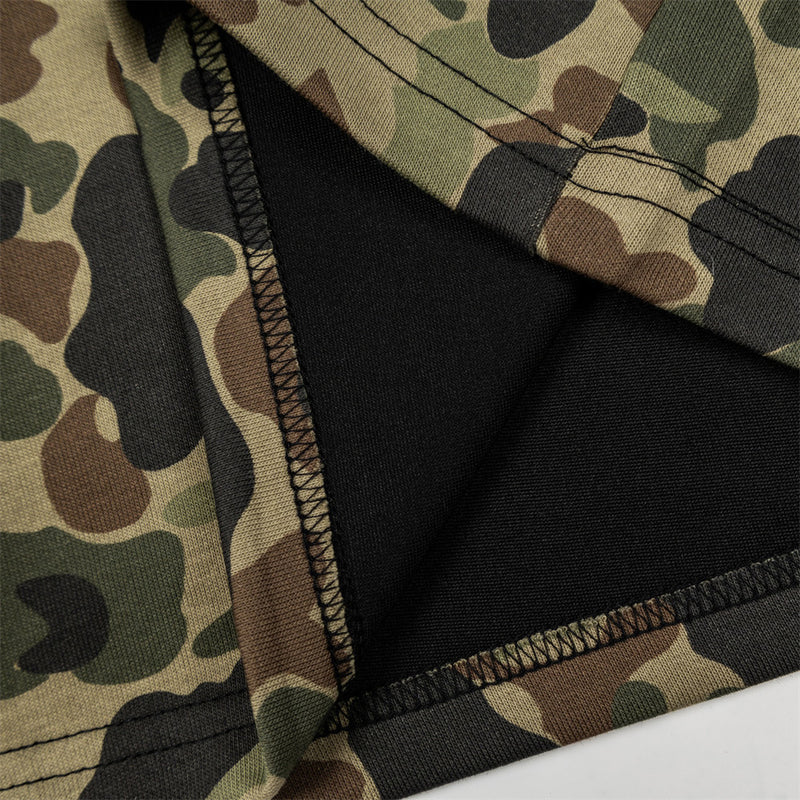 Men's Camo Print Wide-Leg Shorts | Gothic Letter Streetwear Casual Five-Point Sh