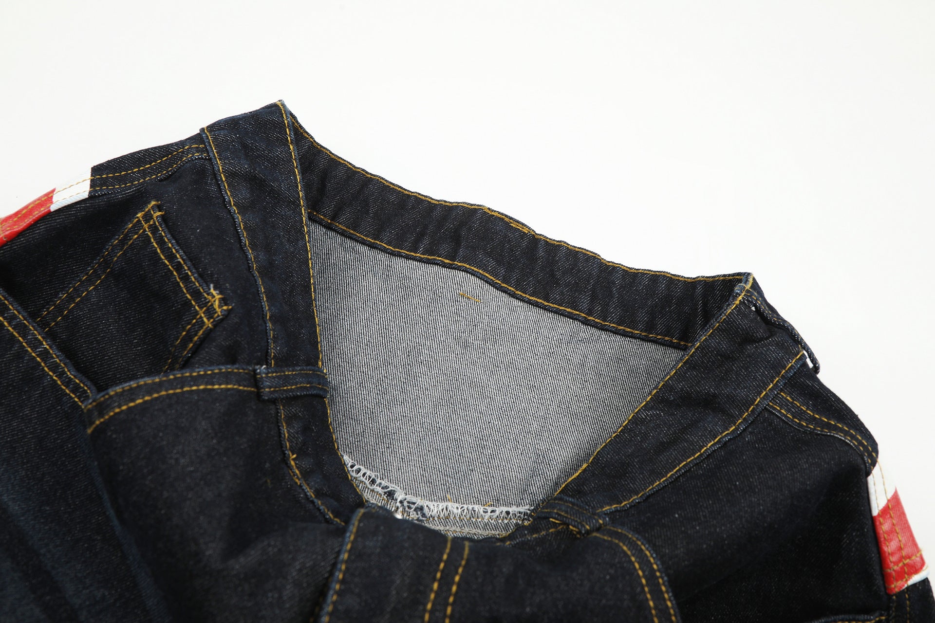 Jean baggy délavé clair – Denim à jambes larges avec imprimé Union Jack