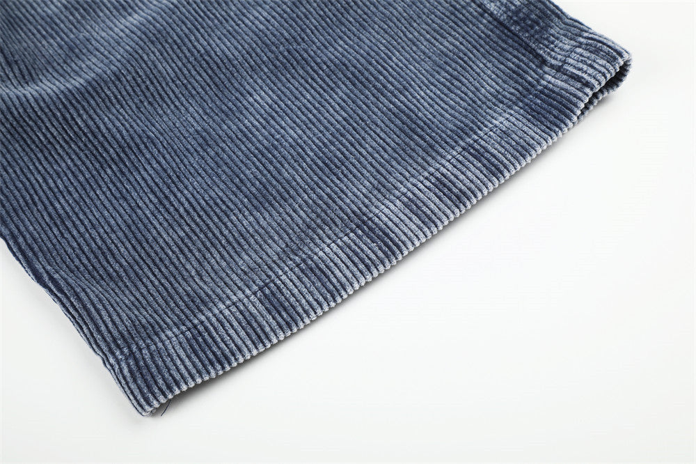 Herren-Cargohose aus Cord – Weites Bein, viele Taschen, Vintage-Washed-Look