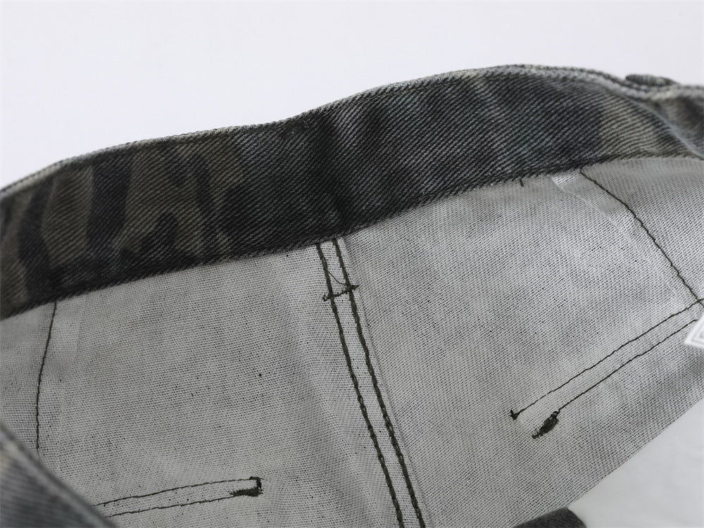 Camo Cargo Shorts – Paint Splatter Multi-Pocket Wide-Leg