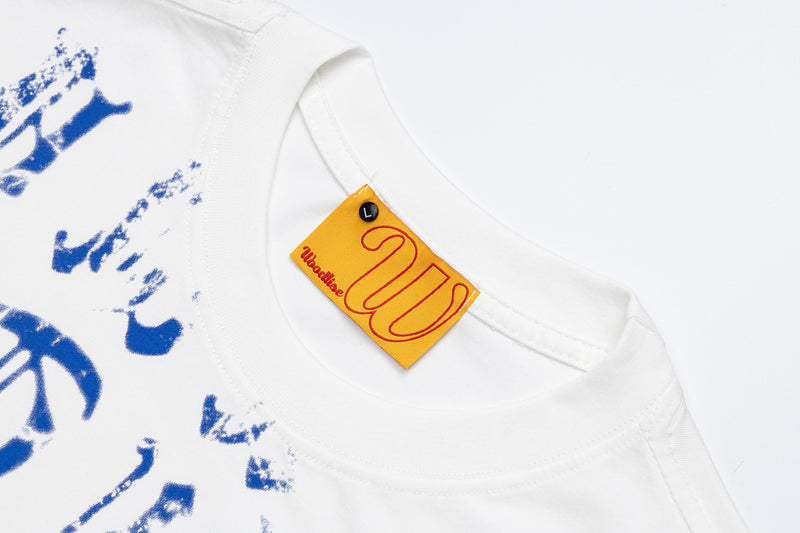 T-shirt manches longues à imprimé lettres gothiques – Col rond streetwear américain vintage