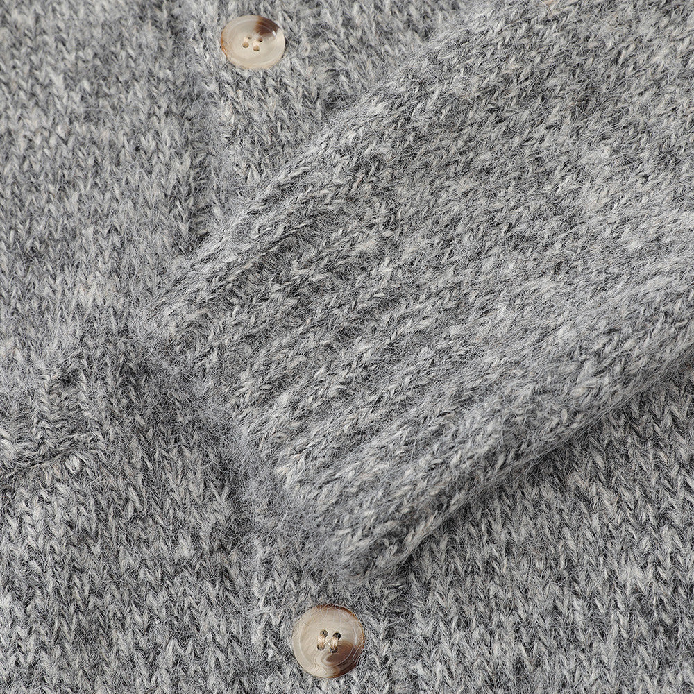 Shawl Collar Knit Cardigan Sweater – Relaxed Fit Button-Up