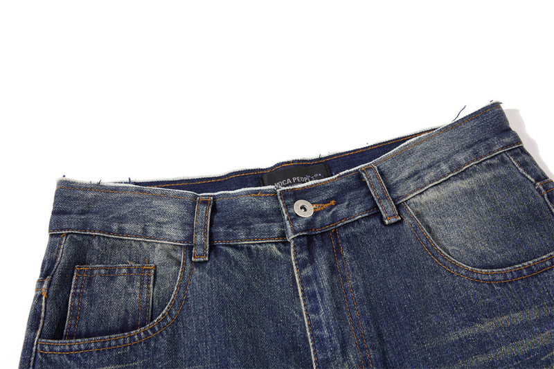 Vaqueros acampanados de pierna ancha para hombre – Denim vintage lavado y desgastado