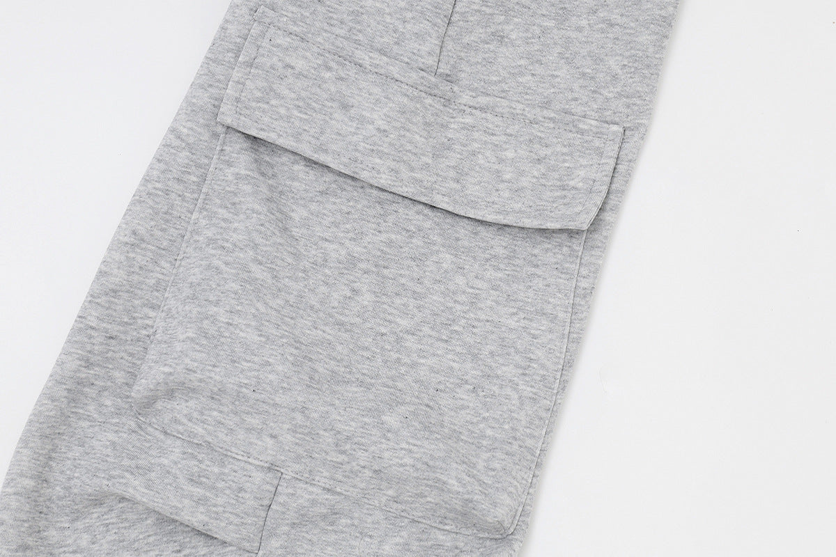 Damen-Cargohose im Baggy-Schnitt mit weitem Bein – Jogginghose mit geschwungenen Nahtdetails