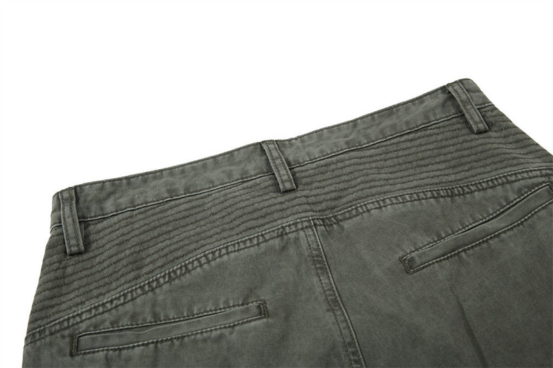 Wide-Leg Patchwork Pants – Deconstructed Arc Seam, Baggy Fit
