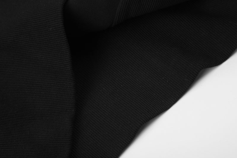 Hoodie zippé court à strass et motif arabesque – Noir