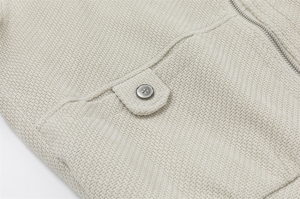Celestial Embroidered Zip-Up Hoodie – Waffle Knit Oversized Jacket with Moon &