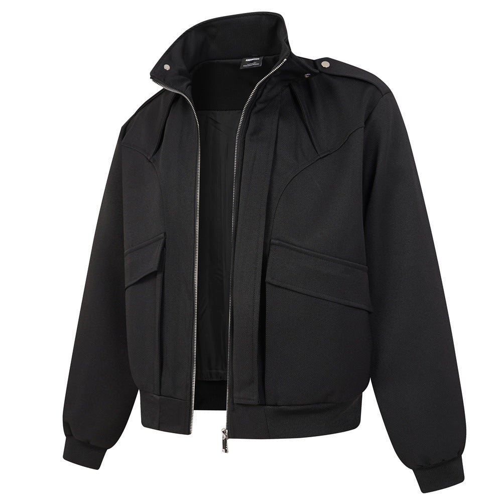 Blouson bomber oversize avec col montant et poches cargo
